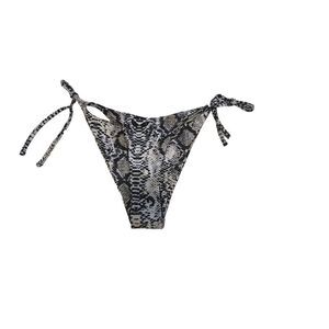 NWT Zaful black and white snakeskin pattern bikini bottoms - S